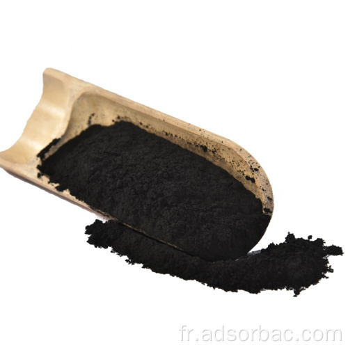 Carbon actif en poudre noire utilisée dans l&#39;industrie chimique